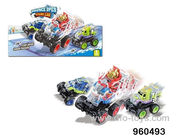Deformation four-wheel drive tractor in 8pcs display box