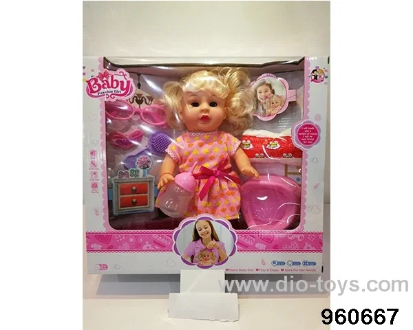 13inch Doll (will absorb water, pee with 13 sounds) in window box