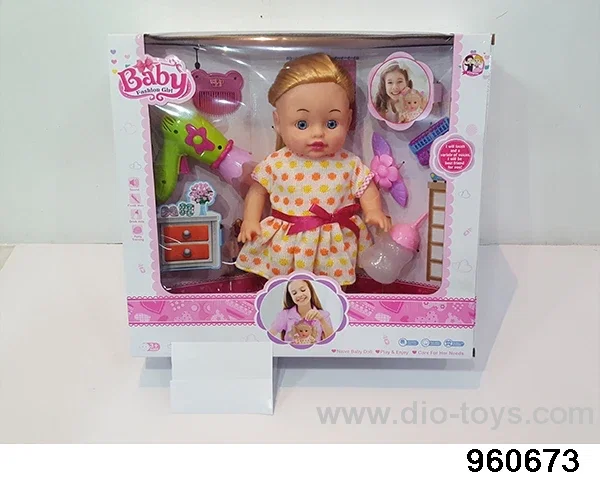 13inch Doll (will absorb water, pee with 13 sounds) in window box