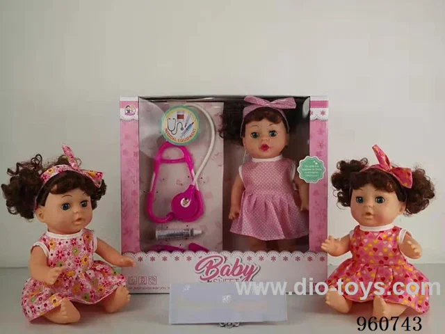 13inch 13 voice girl dolls (accessories: medical toys) in window box