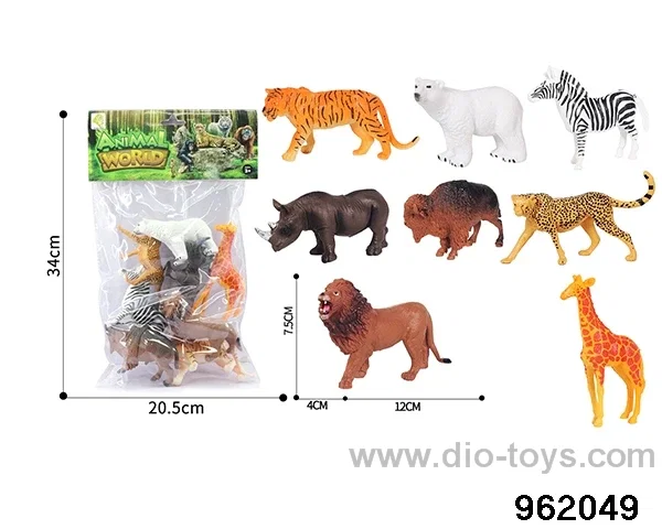 wild animals in PP bag with header