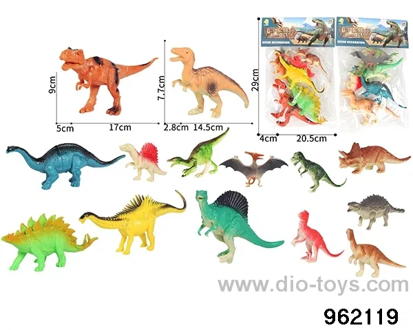 Dinosaur in 7pcs PP bag with header