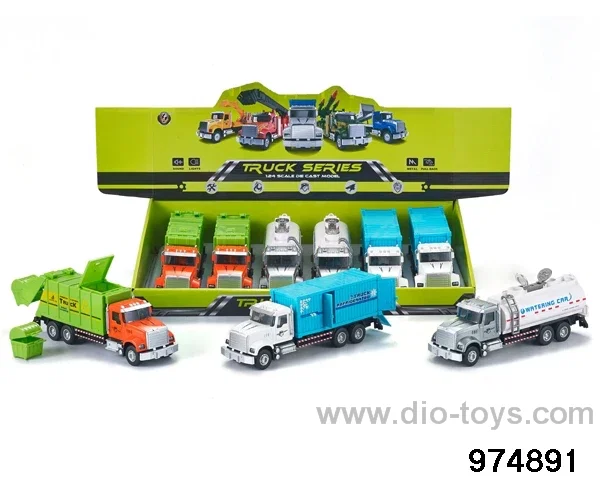 6pcs 1:24 pull back alloy car with light and sound/include 3*AG13