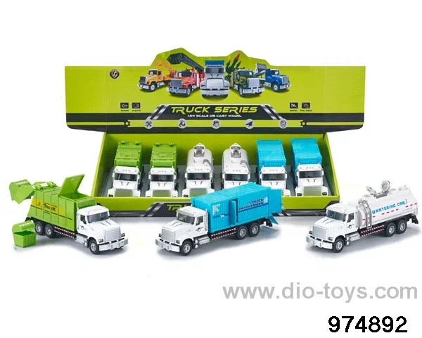 6pcs 1:24 pull back alloy car with light and sound/include 3*AG13