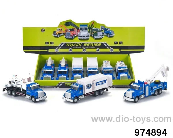6pcs 1:24 pull back alloy car with light and sound/include 3*AG13