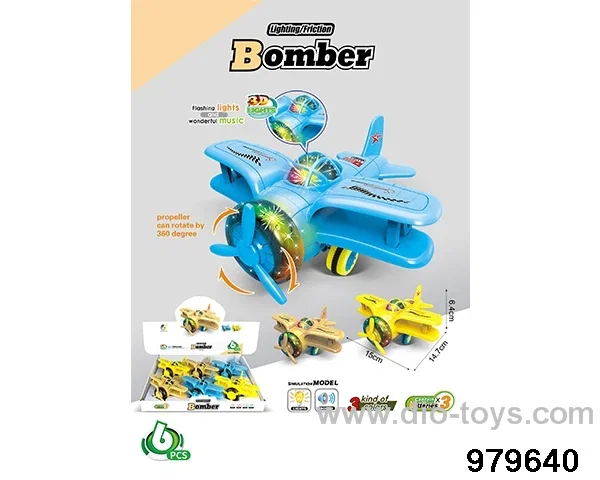 6PCS Inertia toy with flash included battery