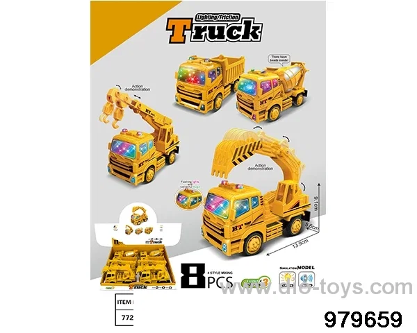 8PCS Inertia toy with flash included battery