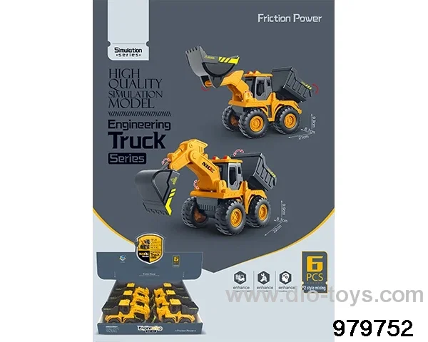 6PCS Inertial Engineering Vehicle