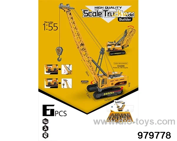 6PCS Simulation crane