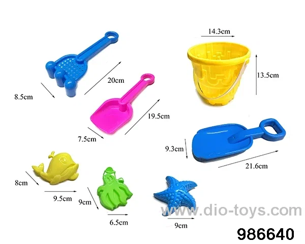 beach bucket in 7pcs Net bag