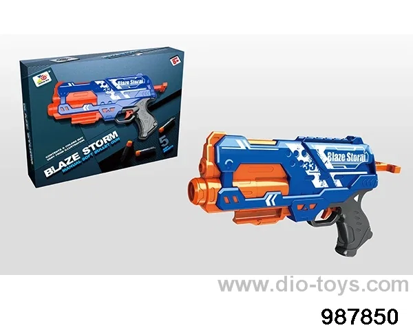 Soft bullet gun (5 bullets) in color box