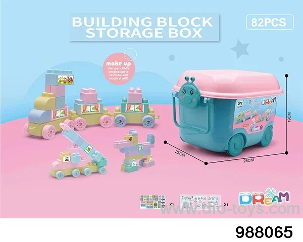 Building block storage box in Barrel 82PCS