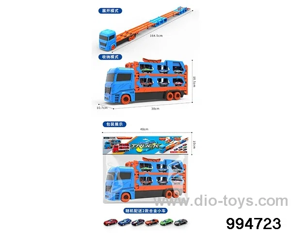 Double catapult deformable folding track truck in PVC bag