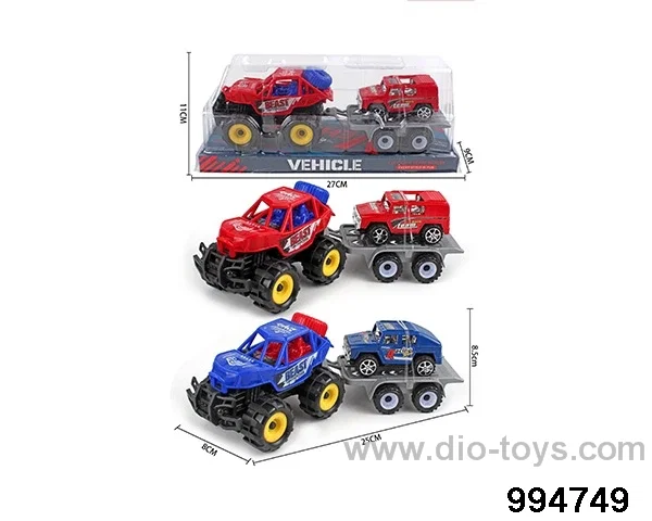 Inertia racing car towing taxiing Hummer in PVC cover
