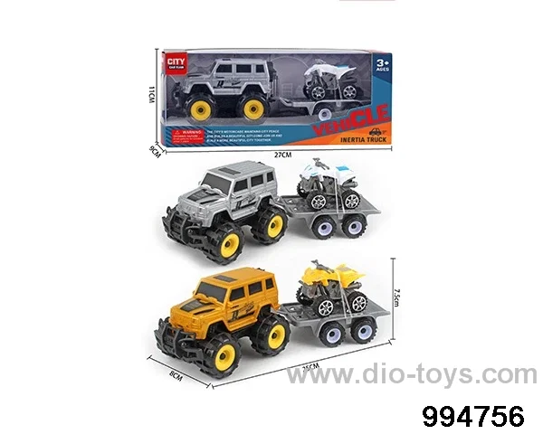 Inertia Hummer Towing Motorcycle in window box