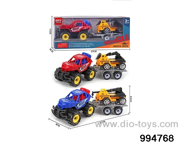 Inertia racing and sliding engineering vehicle in window box