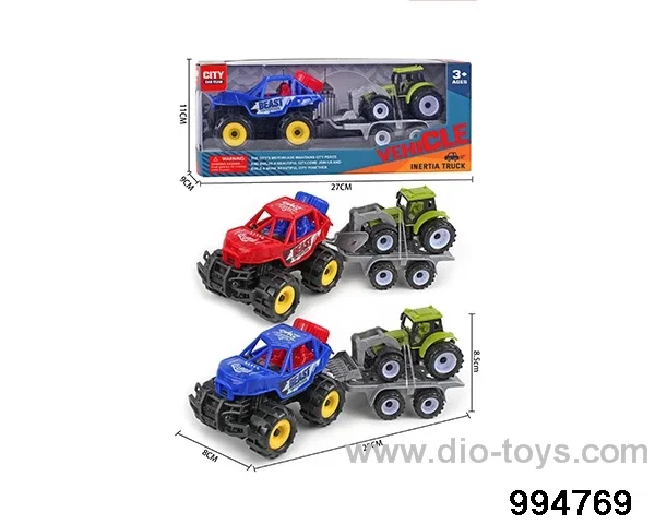 Inertia car pulls back the farmer's car in window box