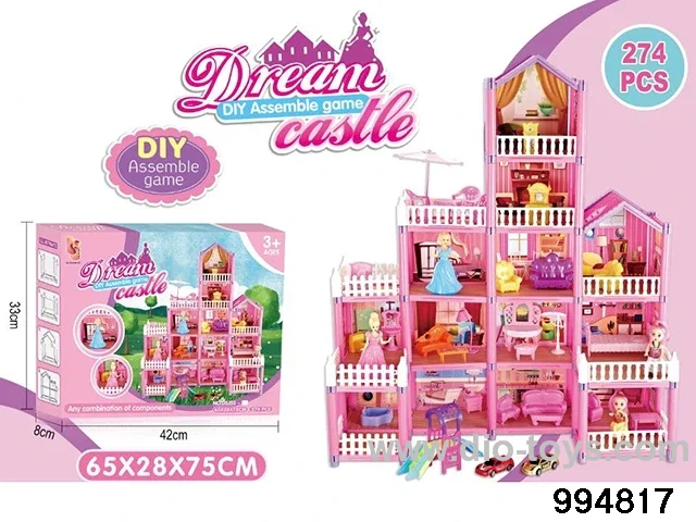 DIY villa set in color box