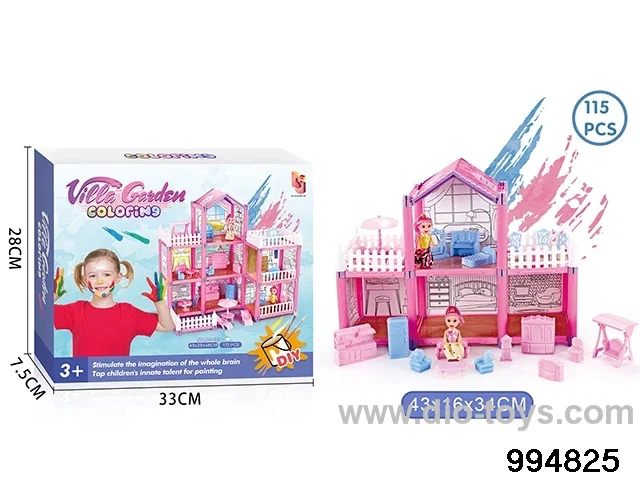 DIY villa set in color box