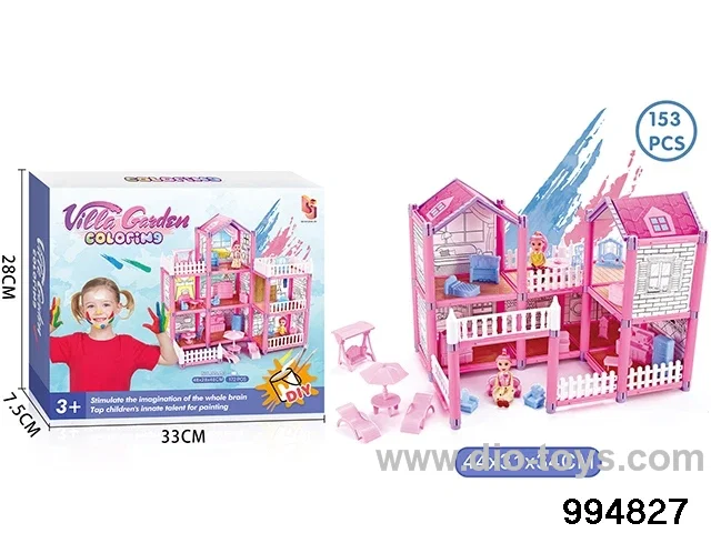 DIY villa set in color box