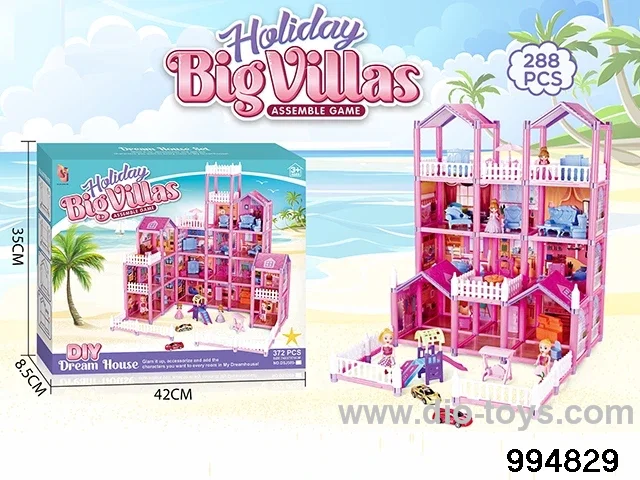 DIY villa set in color box