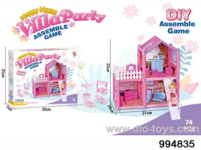 DIY villa set in color box