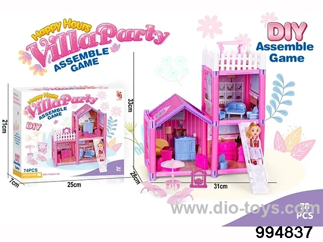 DIY villa set in color box
