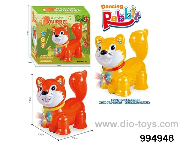 Light music electric squirrel in colorbox