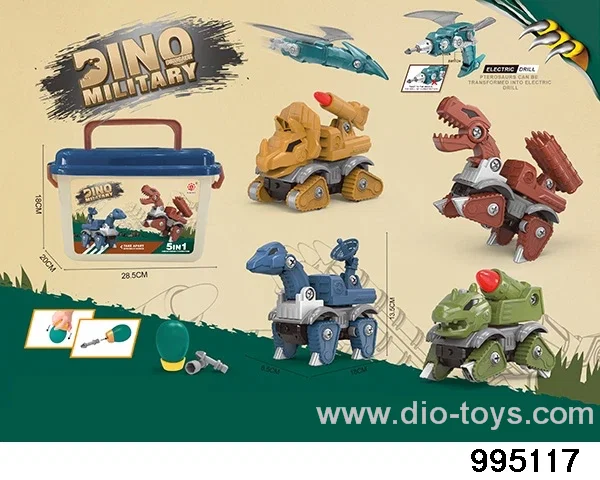 DIY Disassembly and Assembly Dinosaur in Barrel