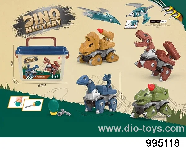 DIY Disassembly and Assembly Dinosaur in Barrel