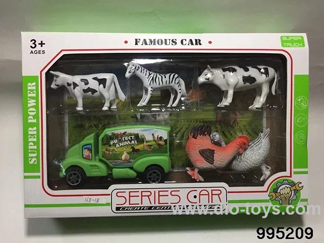 Farm set in window box