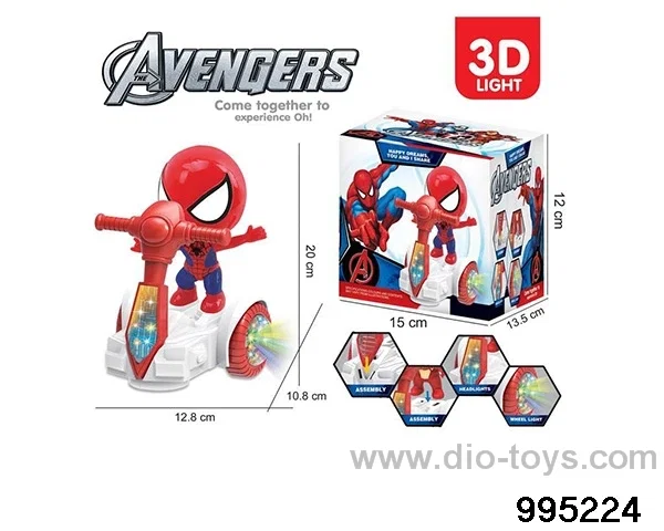 Electric universal spider man tricycle in color box