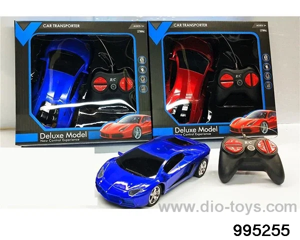 Four way remote control vehicle (1:20 Lamborghini racing) transparent red and blue (two-color mixed) in Gilf box
