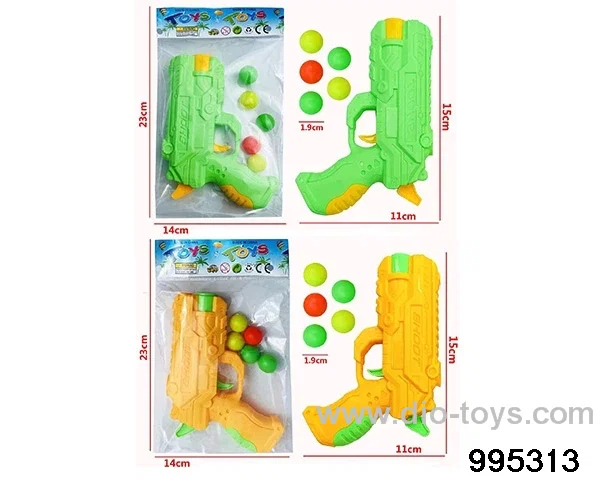Mixed color ping-pong gun in opp bag