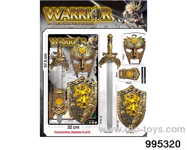 Shield Sword Mask Wrist Guard Set in Tied On Card