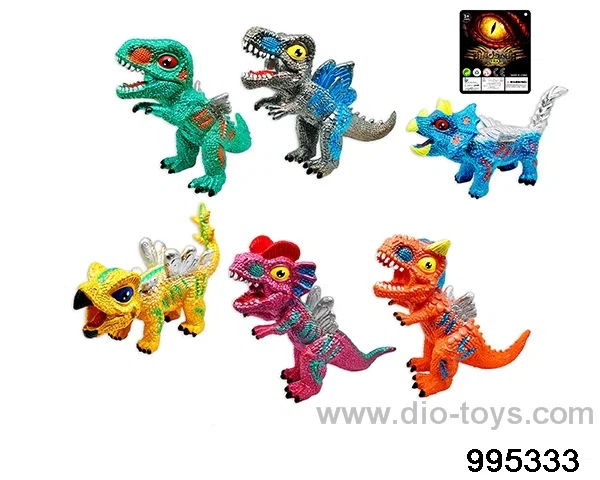 Enamel cartoon flash winged dinosaur (with BB call) in Hangtag