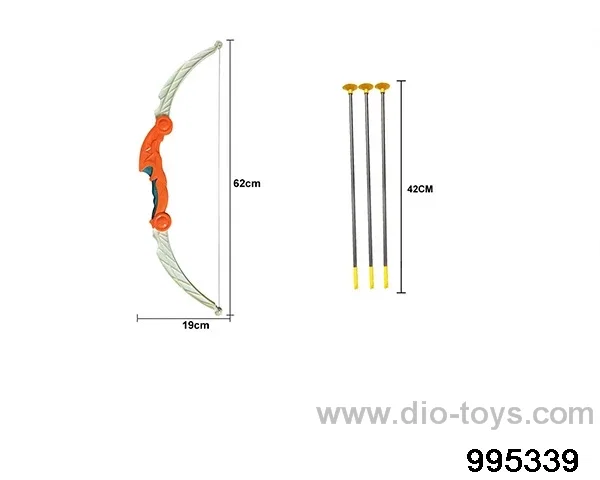 Bow and arrow toy in opp bag