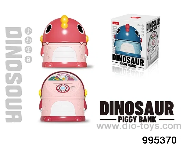 Dinosaur piggy bank in color box