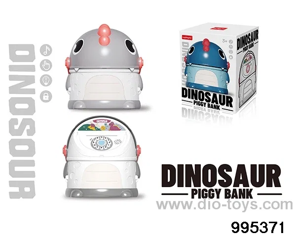 Dinosaur piggy bank in color box