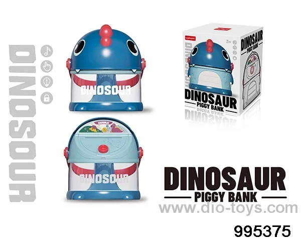 Dinosaur piggy bank in color box