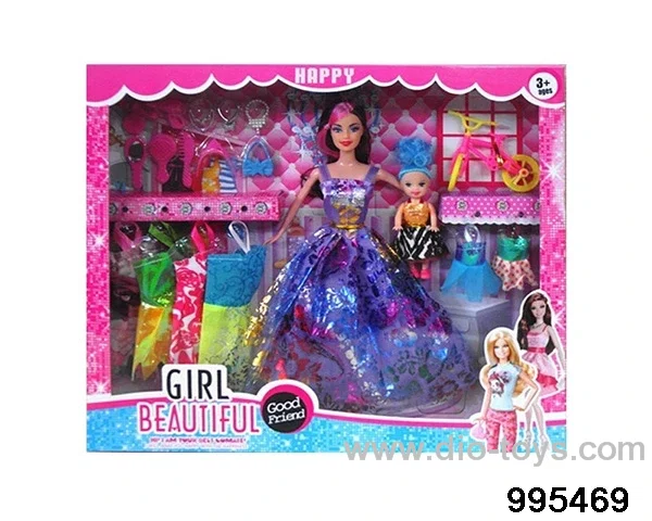 Barbie doll suit in window box