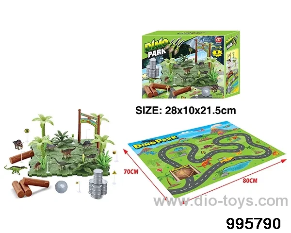 Electric dinosaur track in color box