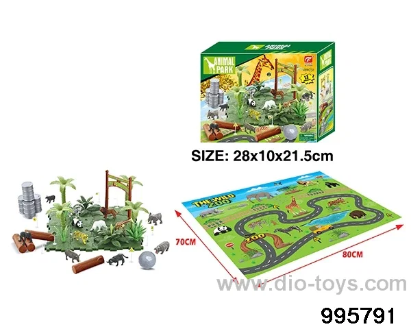 Electric dinosaur track in color box