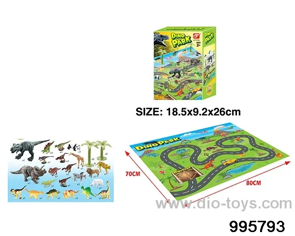 Electric dinosaur track in color box