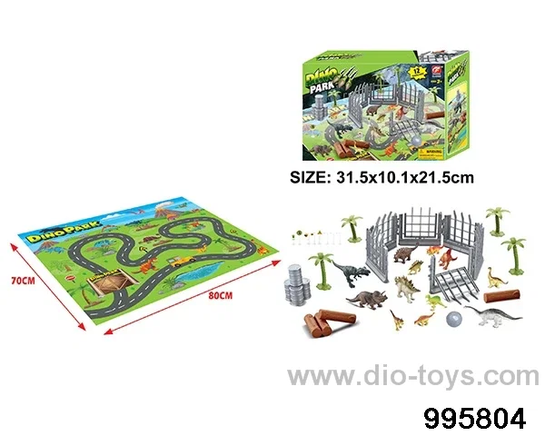 Electric dinosaur track in color box