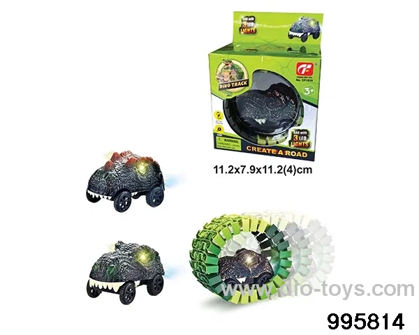 Electric dinosaur track in 24PCS window box