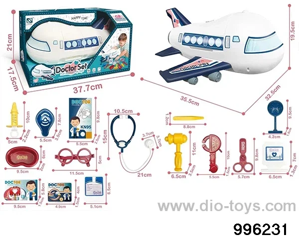 Medical kit+aircraft in display box