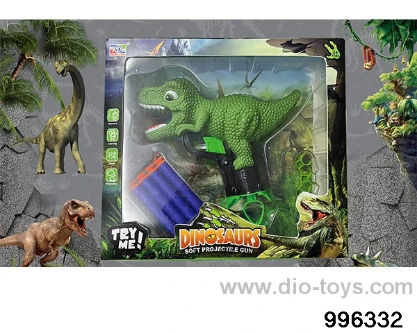Dinosaur soft bullet gun in window box