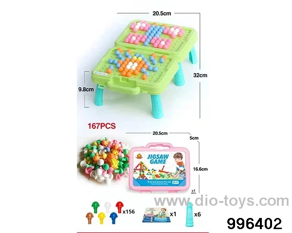 Mushroom nail assembly (167PCS) in Plastic film