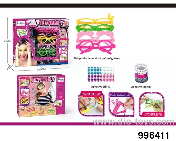 DIY jewelry glasses suit in display box
